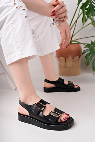 Kadın Günlük Toka Detaylı Şık Sandalet - Resim 2