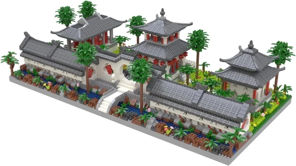 Kadablk Suzhou Bahçesi'nin Çin Tarzı Mimarisi, 1. Set Ön Avlu - 4222 Parça