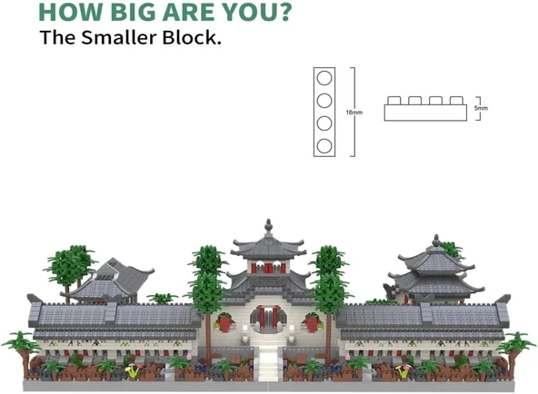 Kadablk Suzhou Bahçesi'nin Çin Tarzı Mimarisi, 1. Set Ön Avlu - 4222 Parça - 3