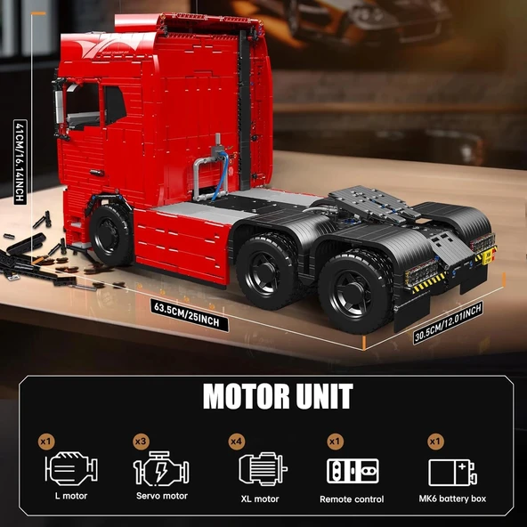 Mould King 19015 Traktör Kamyon Blok Kitleri Modeli - 4608 Parça - 4