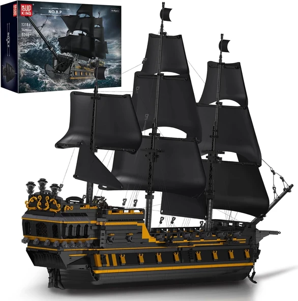 Mould King Siyah İnci Büyük Korsan Gemisi Model Yapım Setleri - 5266+ Parça