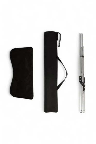 Katlanabilir Lüx Kamp ve Piknik Sandalyesi - Kalın Alüminyum İskelet - Taşıma Çantalı - Siyah - Resim 3