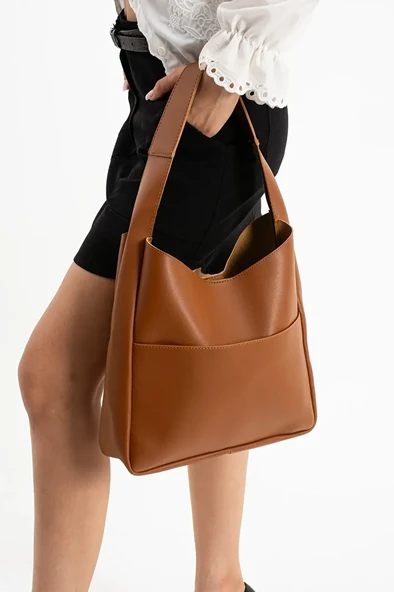 Kadın Geniş Hacimli Omuz Çantası - Resim 8