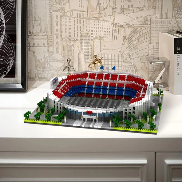 CAXIMSY Futbol Stadyumu Yapı Taşları Setleri, Futbol Mimarisi - 3500+ Parça - 4