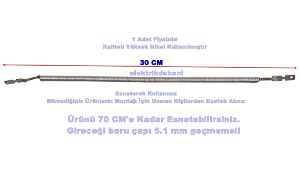 ENDER Soba Rezistansı Uzun 800W Norm 220V (Cam Rezistans Teli Kaliteli) - Resim 2