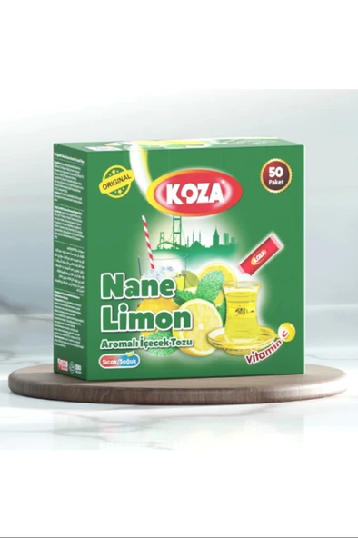 LitaeTrend Koza Tek İçimlik Nane Limon Aromalı Toz İçecek 50'li ürün görseli 1