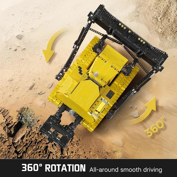 Mould King 17049 Paletli Buldozer Yapı Kitleri, MOC Yapı Blokları - 3774+ Parça - 5