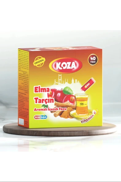 LitaeTrend Koza Tek İçimlik Elma & Tarçın Aromalı Toz İçecek 40'lı - 1