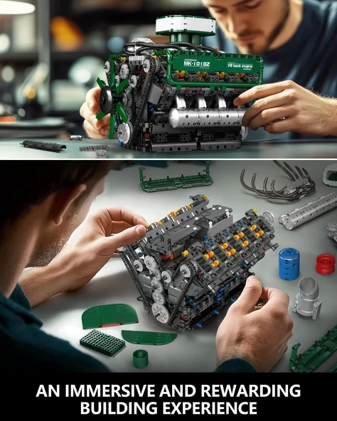 Mould King 10182 V8 Motor Yapı Taşları Setleri - 2250+ Parça - 5