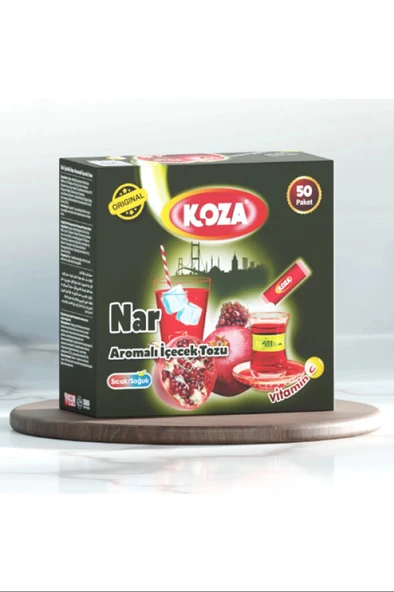 LitaeTrend Koza Tek İçimlik Nar Aromalı Toz İçecek 50'li ürün görseli 1
