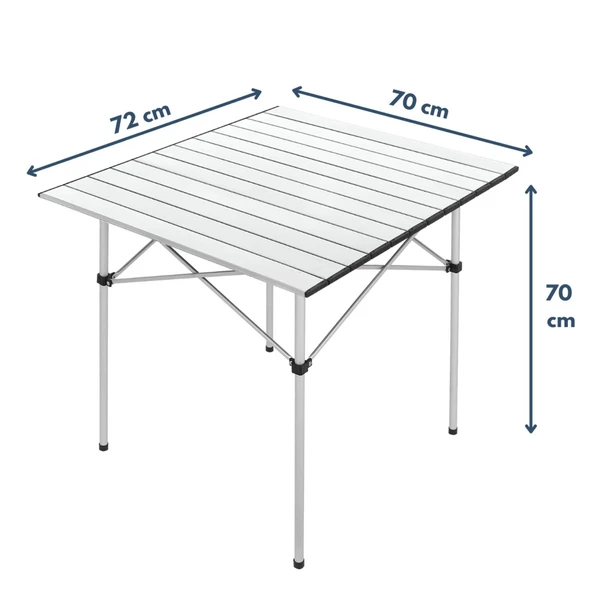 Alüminyum Katlanabilir Kamp ve Piknik Masası - Omuz Askılı Taşıma Çantasıyla XL - Gümüş - Resim 3