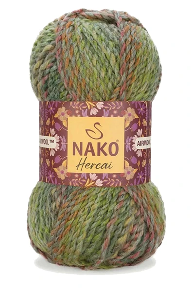 LitaeTrend 5 Adet Hercai Ebruli Hırka Kazak Atkı Bere El Örgü İpi Yünü 28178 - 2