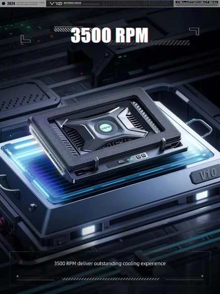 llano V10-SE Oyun Dizüstü Bilgisayarı Soğutma Pedi 3500 RPM Turbofanlı - 3