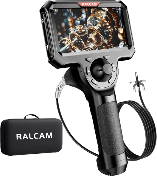 Ralcam Joystick 4 Yönlü 360° Işıklı Eklemli Boroskop Kamerası 6.2mm - 1.5m Kablo