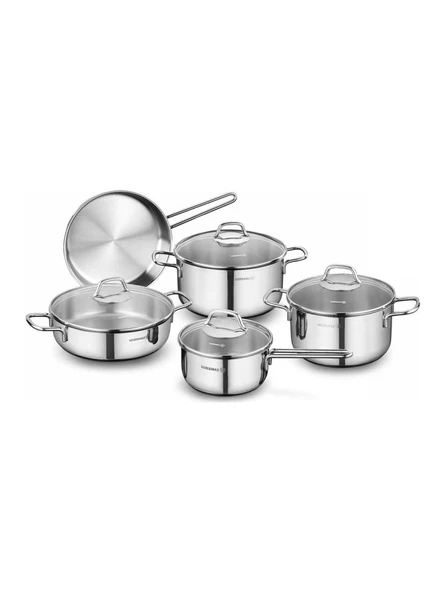 KORKMAZ A1609 PERLA Tencere Seti – 5’li (9 Parça) ürün görseli