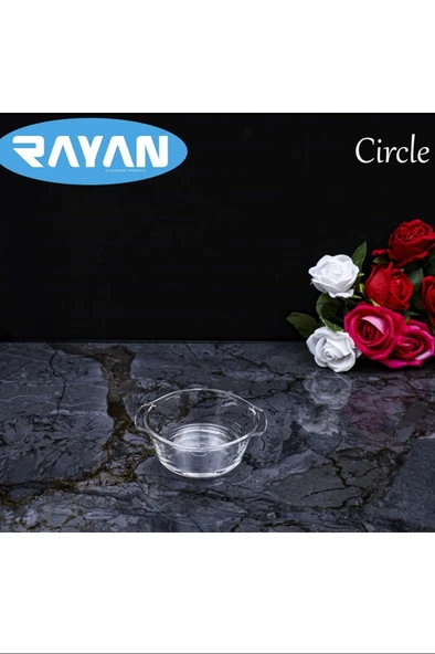 LitaeTrend Circle Tekli Yuvarlak Cam Kahvaltılık Royaleks-81474 - 1