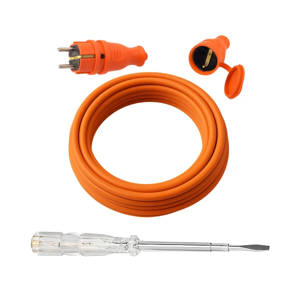 Seyyar 5 Metre Uzatma Kablosu TTR CCA Çok Telli 3x2.5 mm Elektrik Kablo Kontrol Kalem Dişi Erkek Fiş ürün görseli