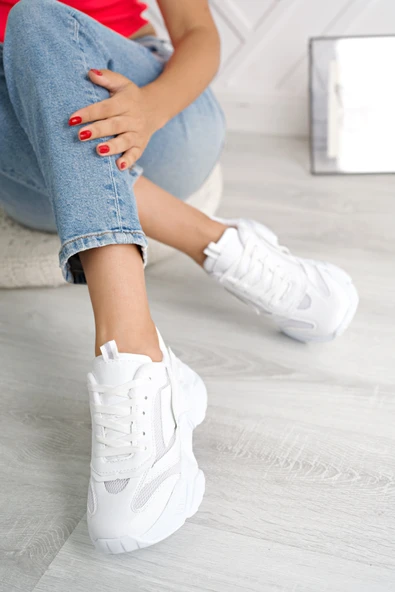 Yüksek Taban Günlük Sneaker Ayakkabı 035Z - Resim 5