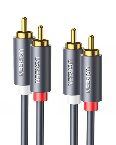 UGREEN 2 RCA - 2 RCA Ses Kablosu, 5 m, Antrasit, 10520 - 3