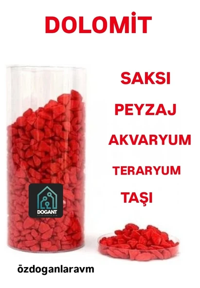 Kırmızı Saksı Peyzaj Bahçe Dolomit Teraryum 2 kg Taş