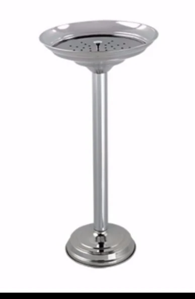 LitaeTrend Şampanya Ayaklı Metal Küllük 31x31x65 Cm Royaleks-CLK-497 - 1