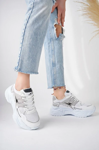 Kadın Yüksek Taban Şık Sneaker Ayakkabı Z040 - 7
