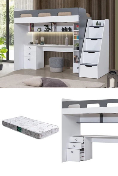 Ranza, Troya Ranza Masa Kitaplık +1 Adet Comfort Yatak ürün görseli 1