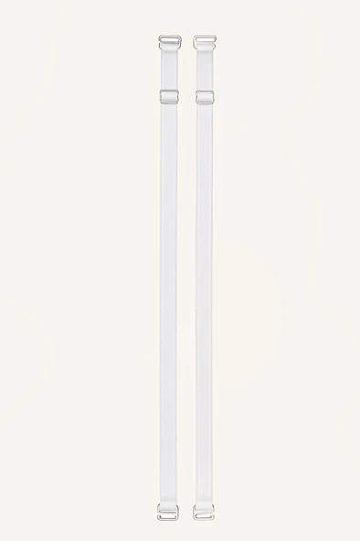 Beyaz İnce Saten Omuz Askısı ürün görseli 1