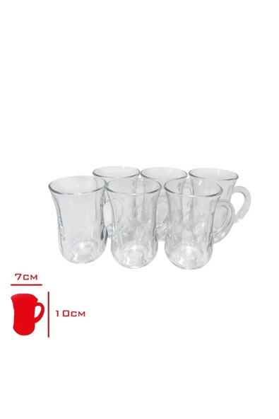 LitaeTrend Bardak Kulplu 6 Li Istikane Mug Royaleks-81674 ürün görseli 1