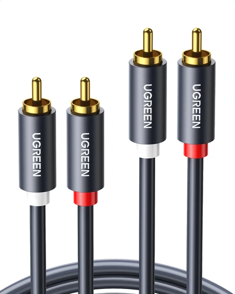 UGREEN 2 RCA - 2 RCA Ses Kablosu, 5 m, Antrasit, 10520 - 1
