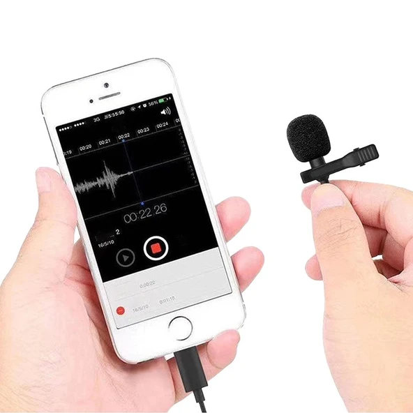 Magicvoice JH-041 Cep Telefonu için Lightning Youtuber Yaka Mikrofonu - Resim 2