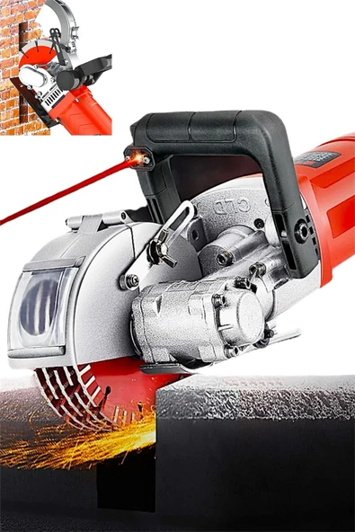 Profesyonel Elektrikli Duvar Oluk Makinesi Kanal Açma Kesme Yerleştirme Makinesi 3200 Watt