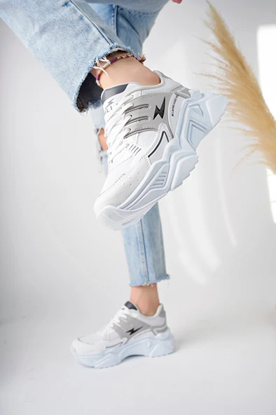 Kadın Yüksek Taban Şık Sneaker Ayakkabı Z040 - 8
