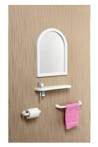 LitaeTrend Plastik Banyo Ayna Takımı Royaleks-MRD951 ürün görseli 1
