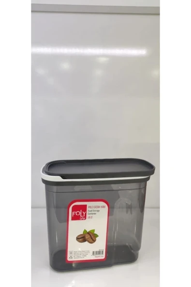 LitaeTrend 1.8 Litre Poly Erzak Saklama Kabı Kızaklı Kapak Royaleks-BNM-0650 ürün görseli 1