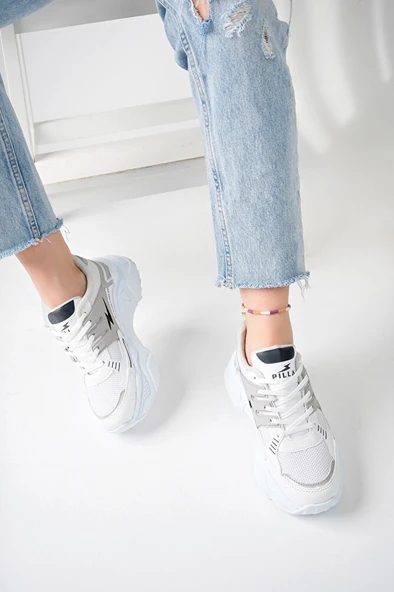 Kadın Yüksek Taban Şık Sneaker Ayakkabı Z040 - 9