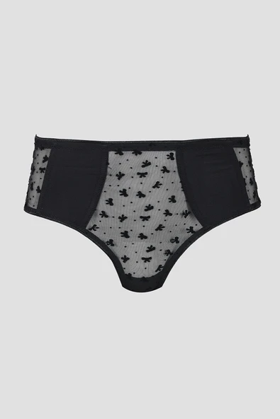 Siyah Bow Yüksek Bel Slip Külot ürün görseli 1