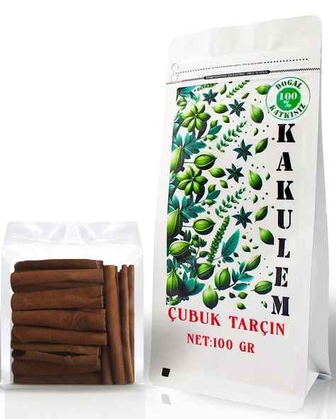 KAKULEM SERTİFİKALI Katkısız Kabuk Çubuk Tarçın 100 GR - 1
