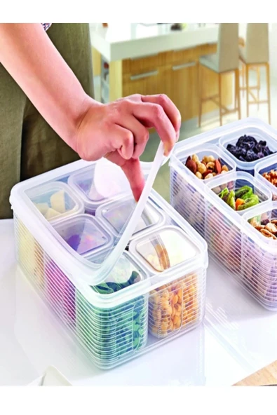 LitaeTrend Saklama Kabı Line 6+1 Set Royaleks-K147 - Resim 2