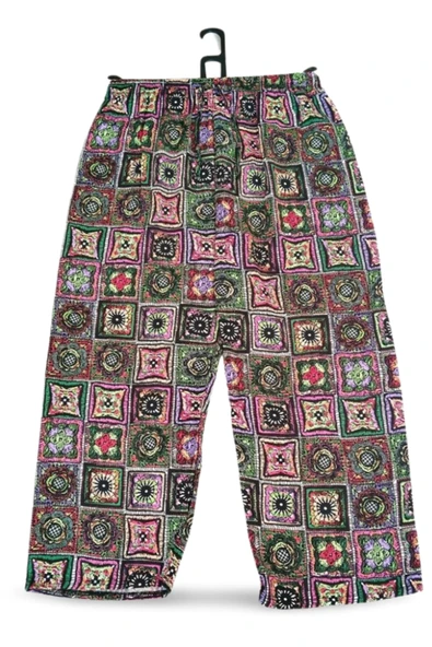 LitaeTrend İthal Viskon Geniş Paça Şık Etnik Otantik Desenli Pantolon - Royaleks - Desen1 ürün görseli 1