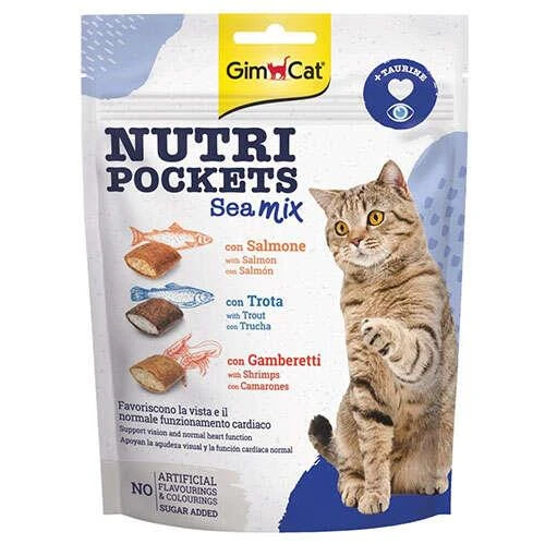 GimCat Nutripockets Sea Mix Deniz Mahsüllü Kedi Ödülü 150 Gr ürün görseli 1
