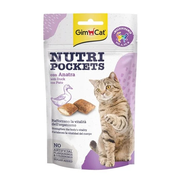 GimCat Nutripockets Ördekli Kedi Ödülü 60 Gr ürün görseli 1