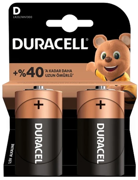 DURACELL PİL 2 Lİ D BÜYÜK BOY LR-20 ürün görseli
