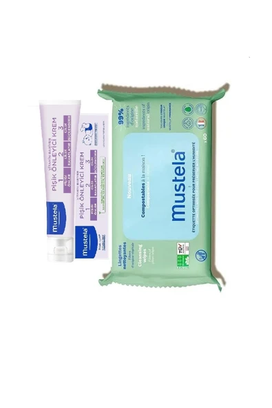Mustela Vitamin Bariyer Pişik Önleyici Krem 100 ml + 60'lı Ekolojik Islak Mendil Hediyeli