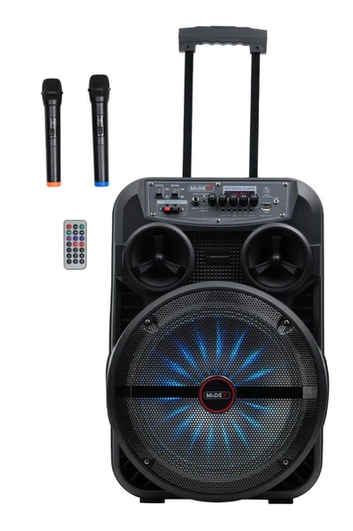 Midex 280 Watt Portatif Taşınabilir Karaoke Eğlence Mikrofonlu Ses Sistemi MXR-280 (Bluetooth Kayıt Usb Şarjlı) ürün görseli 1