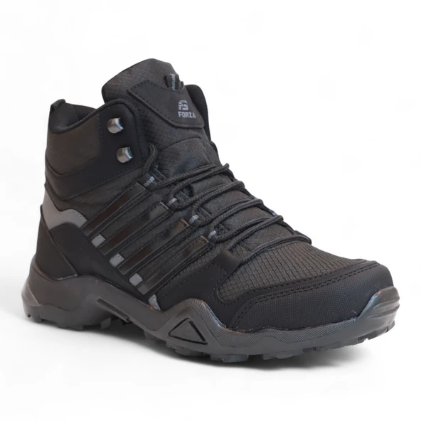 2226-Forza Anatomik Kaydırmaz Tabanlı Soft Shell Outdoor Trekking Erkek Bağcıklı Spor Bot - 5