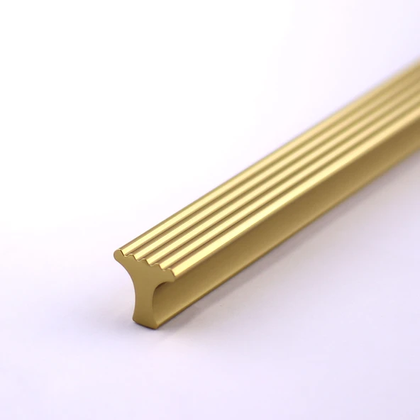 Foça Gold Metal 512 mm Uzun Mobilya Kolu Çekmece Dolap Kulpları Mutfak Dolabı Kapak Kulbu Lüks Altın - Resim 7