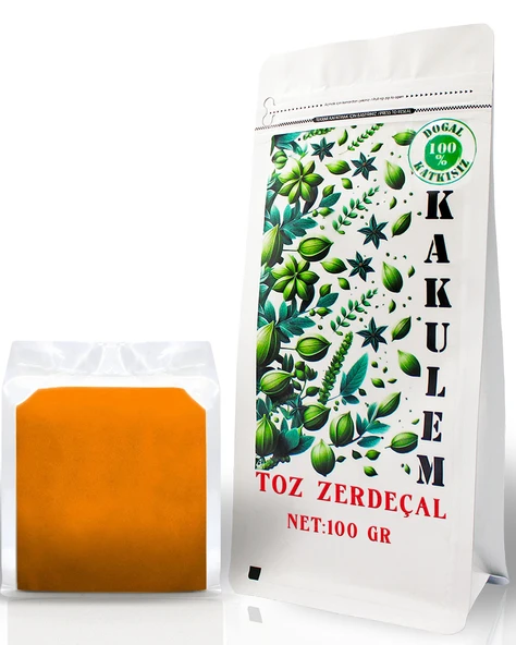 KAKULEM SERTİFİKALI Öğütülmüş Toz Zerdeçal 100 GR ürün görseli