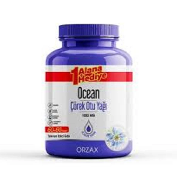 Orzax Ocean Çörek Otu Yağı 1000 mg 60 Kapsül x 2 Adet ürün görseli
