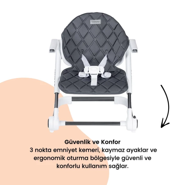 Bebebao Smart Portatif Mama Sandalyesi - 4